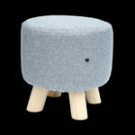 Fabric Ottoman Foot Stool Rest Pouffe Footstool Wood Storage Padded Seat V63-825521