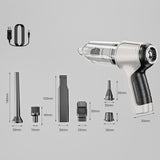 Silver-gray Multi-Functional Cordless Handheld Vacuum Cleaner - Powerful Blower & Inflator for Car V888-ELOSUNG34677