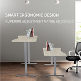 FORTIA Sit To Stand Up Standing Desk, 150x68cm, 72-118cm Electric Height Adjustable, Ergonomically V219-ADKASTFO5WOSA