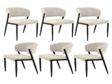 Artiss Dining Chairs Set of 6 Linen Fabric Soft Upholstered Chairs Beige DINC-KJ-7016-BGX6