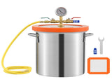 5 Gallon Vacuum Upgraded Tempered Glass Lid Vacuum Degassing 304 Stainless Steel V952-JSZKTJS5GALLH3CGUV0