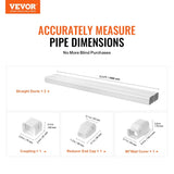 VEVOR Mini Split Line Set Cover 76.2mm W 2270mm L, PVC Decorative Pipe Line Cover For Air V952-BSKSQFTSKDGXVBQRUV0