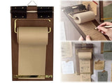 Wall Mounted Kraft Paper Roll Dispenser with Cutter, Retro Refillable Craft Paper Holder for Notes V1366-AZ2-W-20788