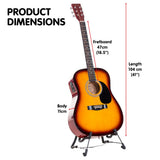 Karrera Electronic Acoustic Guitar 41in - Sunburst EAC41-EQ-SB