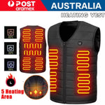 L Electric Vest Heated Jacket USB Thermal Warm Heat Pad Winter Body Warmer Unisex V201-W12983750