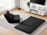 Artiss Sofa Bed Adjustable Floor Chair & TV Unit 120cm Entertainment Cabinet Set FLOOR-170SUE-E-TV01