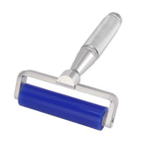 Silicone Manual Roller Cleaner Tool Laminated Static Lint Remover with Metal Handle Blue 6in V1294-YM0706-3117230146912