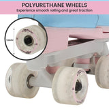 Circle Society Adjustable Kids Quad Roller Skates - Cotton Candy Rhythm Skates BS-168294