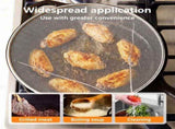 Stainless Steel Grease Splatter Guard, Large Fine Mesh Splatter Screen with Comfort Handle for V1258-DP02-F-410