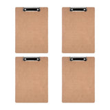 4Pcs Hardboard Office Clipboards A 4 Letter Size Clipboard with Low Profile Clip Office School V1370-AZ4-12604