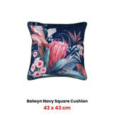Bianca Balwyn Navy Square Filled Cushion 43 x 43cm V442-BCA-CUSHION-BALWYN-NAVY-SQ