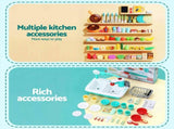 Keezi 2 Piece Kids Pretend Kitchen and Washing Playset Sink Toys PLAY-KITCHEN-SINK-CFLX2