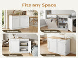 Artiss Buffet Sideboard Cabinet Kitchen Tilt Out Bin Holder Storage Cupboard FUR-S-SID100-BIN-WH
