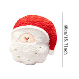 Festive Christmas Plush Throw Pillow, Soft Decorative Holiday Cushion, Featuring Santa Claus V1192-AZ-W-24670
