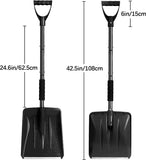 Snow Shovel - Lightweight & Portable - Snow Plow for Car, Driveway & Camping - Black V1189-HB003WSRT00033