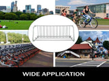10 Holders Floor Bike Rack, 59" Length All-Steel Grid Bike Rack, 10-Bike Capacity Dual-Side Storage V952-TCJ-10C0000000001V0