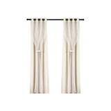 Artiss 2X 132x242cm Blockout Sheer Curtains Beige BC-SR-132X242-BG