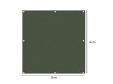 Polyester Canvas Tarp Tarpaulin Sun 4x3 Meter UM2009-4X3M-GN