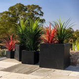 Modern Black Terrazzo Square Planters Bulk Set Savings V637-DP289107