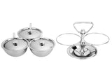 Spice Rack Kitchen Stainless Steel Seasoning Pots Condiment Set Rotating Spice Rack V1294-YM0721-3118210017111