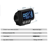 LCD-EN06 Bike LCD Display Meter Dashboard Panel with USB 24V 36V 48V for Mountain Bike V1369-AZ3-W-12657