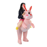 Easter Bunny Inflatable Costume Cute Festive Blow Up Riding Rabbit for Boys Girls Birthday Gifts V1294-YM0703-3115230020111