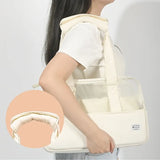 Cream Style Pet Tote Bag Breathable Mesh, Anti-Sag Base, L Size for Cats & Dogs, Detachable Strap, V1232-LXB-GG-001