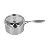 Sauce Pan 304 Stainless Steel Anti Slip Multipurpose Thicken Milk Pot with Lid for KitchenNatural V1294-YM0523-3118210298311