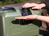 Green 20L container, camping storage, outdoor hydration, Australian camping gear, robust V1347-132-56960