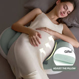 Maternity Belly & Back Support Pillow, Dual-Sided Support Fits Pregnancy Curves, Adjustable Design V1385-YFZ-ZM-003