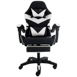 Sarantino Cueva Reclining High Back Office Gaming Chair with Retractable Footrest Office Comput CHR-ASA-CUE-BKWH