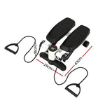 Everfit Mini Stepper Resistance Rope Aerobic Step Trainer Home Workout 150KG STEPPER-TQ-WH-BK