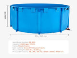 Canvas Fish Pond, 1700 L Capacity Above Ground Fish Pond, Foldable PVC Koi Tank, Round Goldfish Tank V952-DSYCLS15MZJ1IJQEO001V0