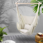 Gardeon Hammock Chair Outdoor Camping Hanging Hammocks Cushion Pillow Cream HM-CHAIR-PILLOW-CREAM