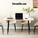 1.5M Artiss Dining Table Marble Effect DINING-B-TAB-MAR150-AB