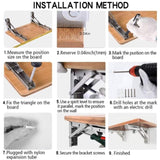 16"Stainless Steel Folding Table Bracket Shelf Bench 200kg Load Heavy Duty V201-W12783397