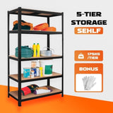Heavy Duty Warehouse Shelving 75x30x152cm Steel Storage Rack V178-66906