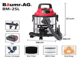 Baumr-AG 20L Cordless Wet & Dry Vacuum Cleaner Kit, with 4Ah battery and Charger, Blower, HEPA V219-TOLWDVBM2SLA