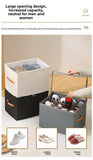 Premium Heavy Duty Shoe Storage Box 16 Grids Beige 43cm Cube Foldable Fabric Wardrobe Organiser with V888-ELOSUNG41555
