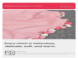 Pink and White Diameter 80 cm -33 Woven Flowers Handmade Rose Bouquet Knit Blanket - Soft Pink V888-ELOSUNG50680