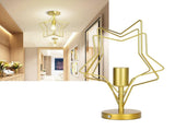 Ceiling Light Five Pointed Star E27 Wrought Iron Hanging Lamp for Corridor Dining Room AC85-265V V1294-YM0721-3119210016811