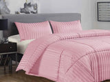 Ramesses 3 Piece Damask Stripe Comforter Set King Pink V442-KIT-COMFORTER-3PCESDAMASK-PINK-KI
