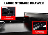Bullet 3-Tier Steel Tool Trolley Cart, for Workshop, Mechanic, with Drawer, Pegboard, Screwdriver V219-STRTCTBU3BKA