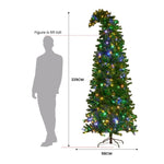 Bad Santa Curved Multicolour Pre-Lit Christmas Tree - 2.3m 112_OPBS75