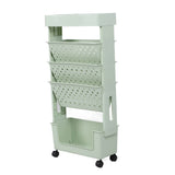 Removable Book Storage Rack 5 Tier Large Capacity Multifunctional Movable Storage Organizer Shelf V1294-YM0901-3116230010112