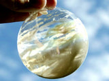 10 x Glass Bauble 10cm Diameter Round Clear with Silver Cap - table or tree centrepice personal V382-BAUBLE10CMX10
