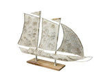 Distressed Finish Sail Boat Ornament 56cm V637-97045BOA