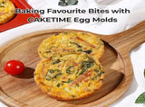 Silicone Muffin Top Pan & Metal Frame Round Egg Baking Pan V1258-DP02-C-28