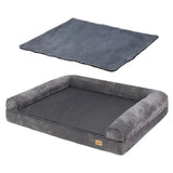 Deluxe Plush Orthopedic Dog Bed XXL - Waterproof Bolstered Sofa Bed for Large Dogs with Removable V767-P-XD178-2XL