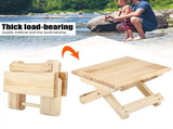 Foldable Solid Wood Small Square Bench Rural Styles Bench Ergonomic Design Fine Workmanship V1294-YM0901-JY16204